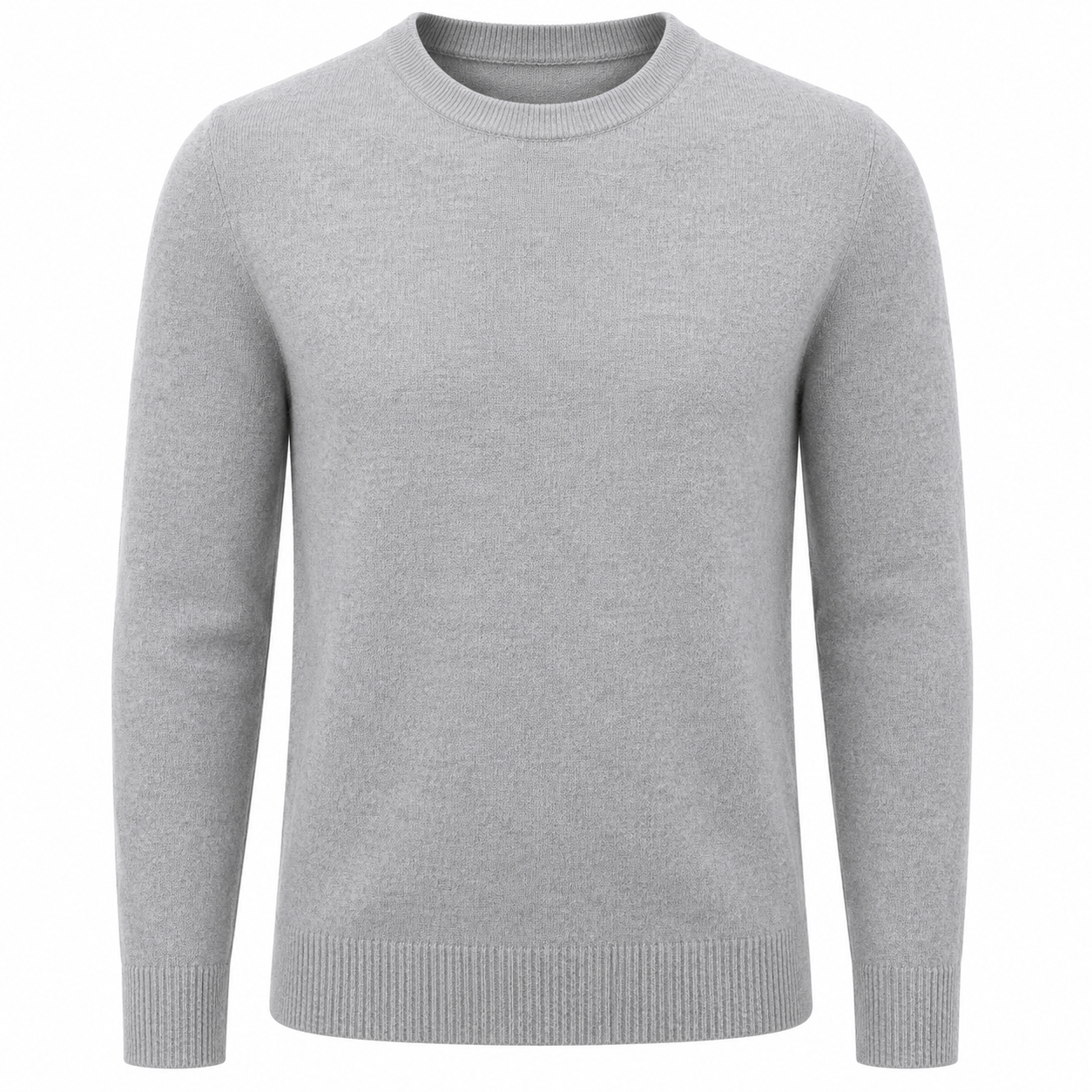 Premium Merino Knit Sweater – Light Grey | soulvaier