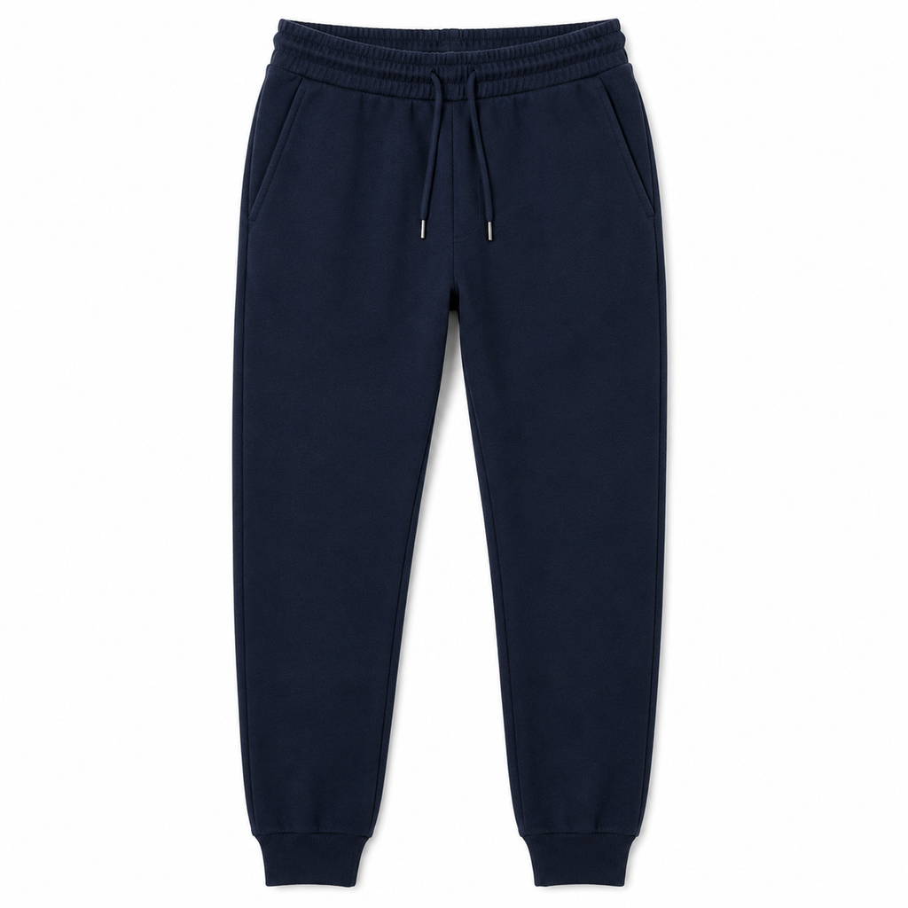 Premium Fleece Jogger Trousers – Navy Blue | soulvaier