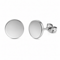 Stainless Steel Round Stud Earrings | soulvaier