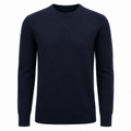 Premium Merino Knit Sweater – Navy Blue | soulvaier