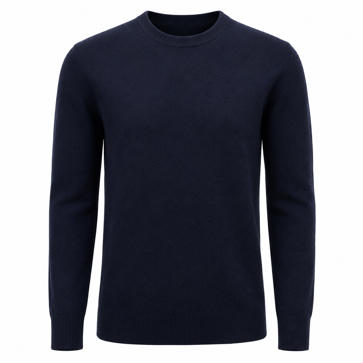 Premium Merino Knit Sweater – Navy Blue | soulvaier