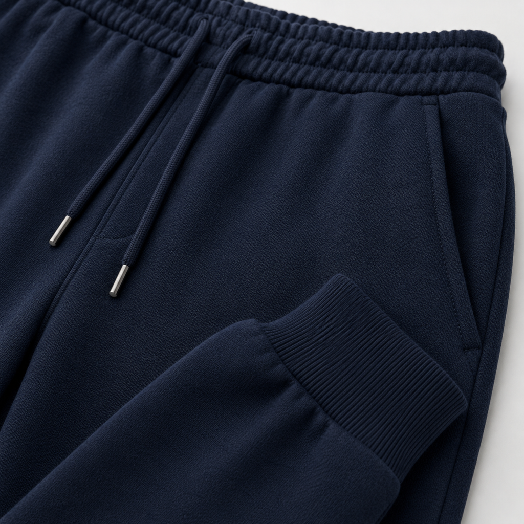 Premium Fleece Jogger Trousers – Navy Blue | soulvaier