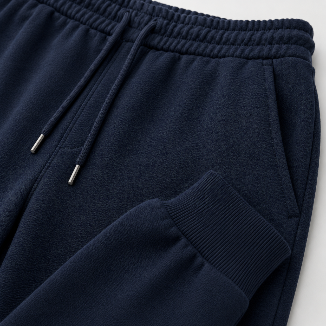 Premium Fleece Jogger Trousers – Navy Blue | soulvaier