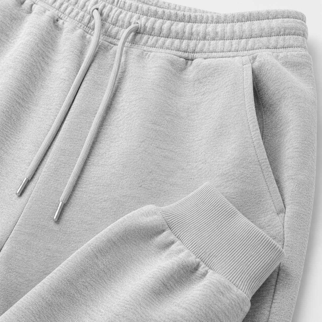 Premium Fleece Jogger Trousers – Light Grey | soulvaier