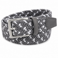 Braided Fabric Belt – Grey & White | soulvaier