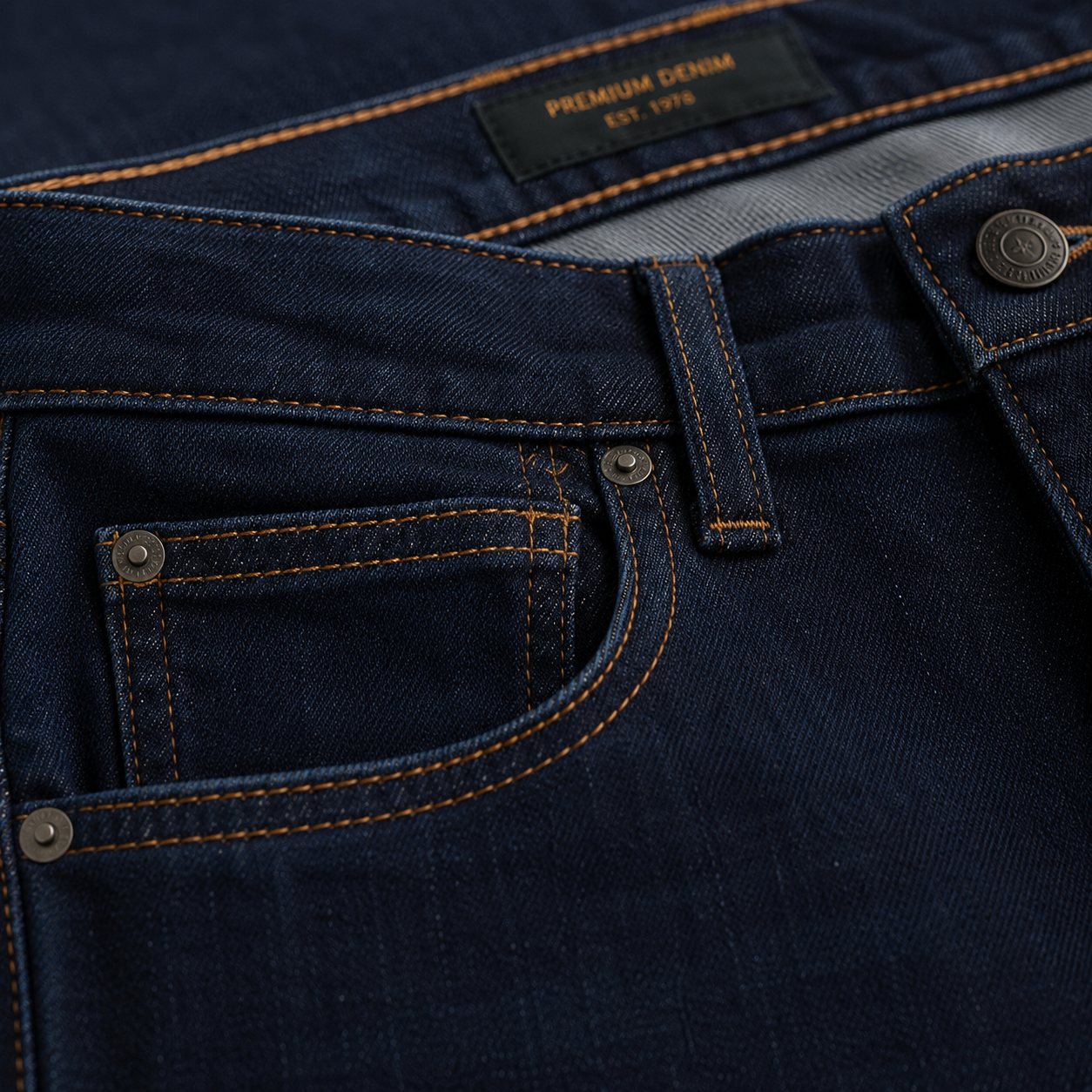 Premium Dark Wash Denim Jeans | soulvaier